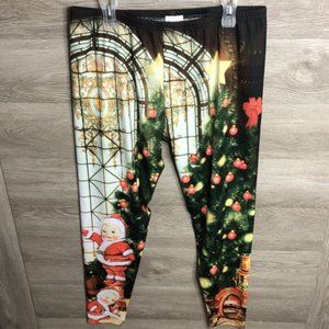 CowCow Womens 3XL Christmas Tree Leggings NEW